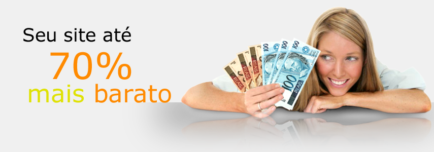 Seu site até 70% mais barato