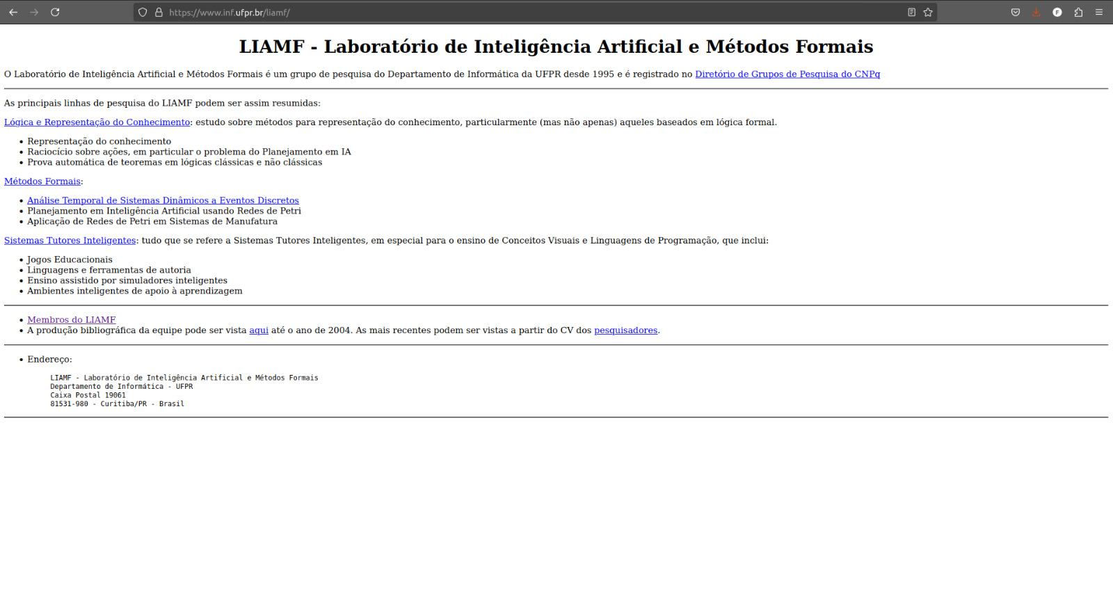 Old Laboratory Website