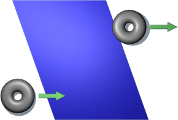 Marker leaving a region as another
				    enters