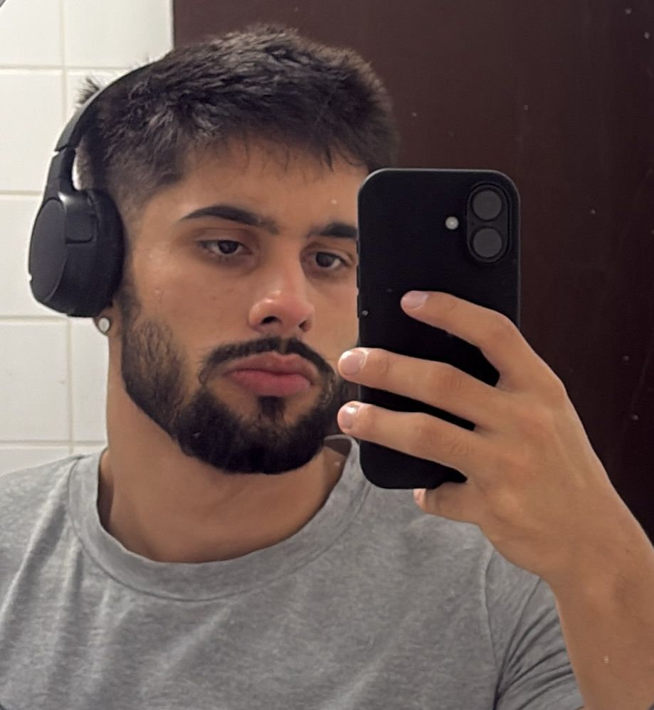 Man with a black shirt