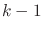 $k-1$