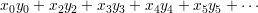 x0y0 + x2y2 + x3y3 + x4y4 + x5y5 + ⋅⋅⋅
    